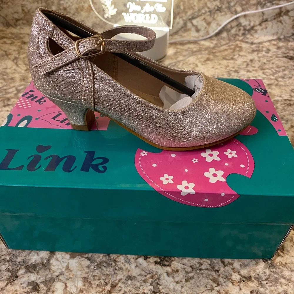 Glittery Gold Girls Shoes